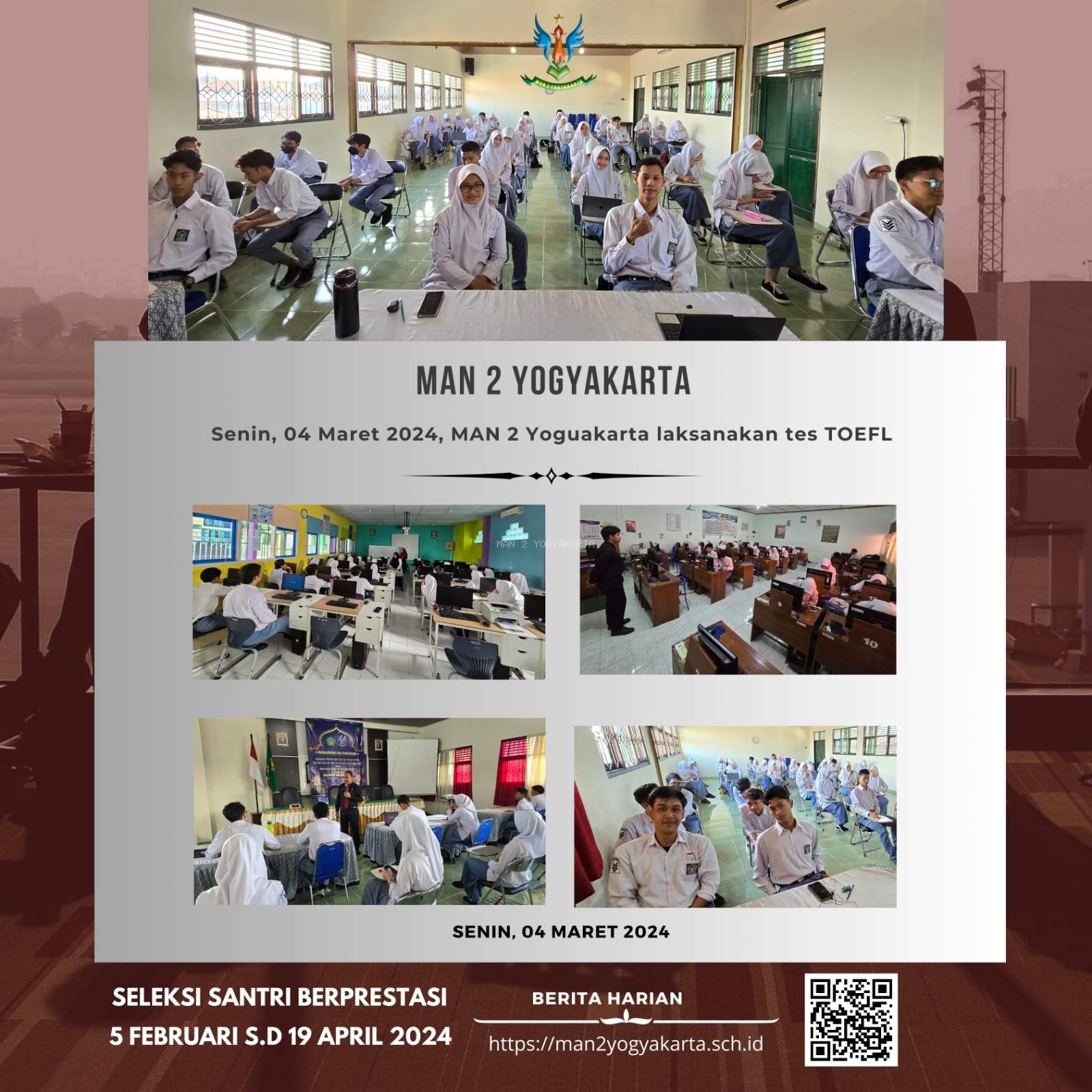 MAN 2 Yogyakarta Gelar Tes Toefl 