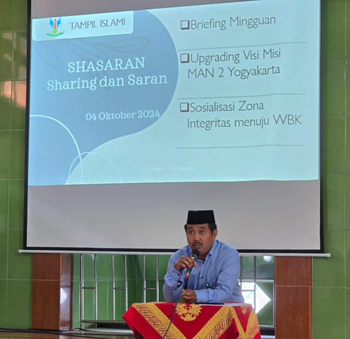 Shasaran (Sharing dan Saran) Membangun Zona Integritas MAN 2 Yogyakarta