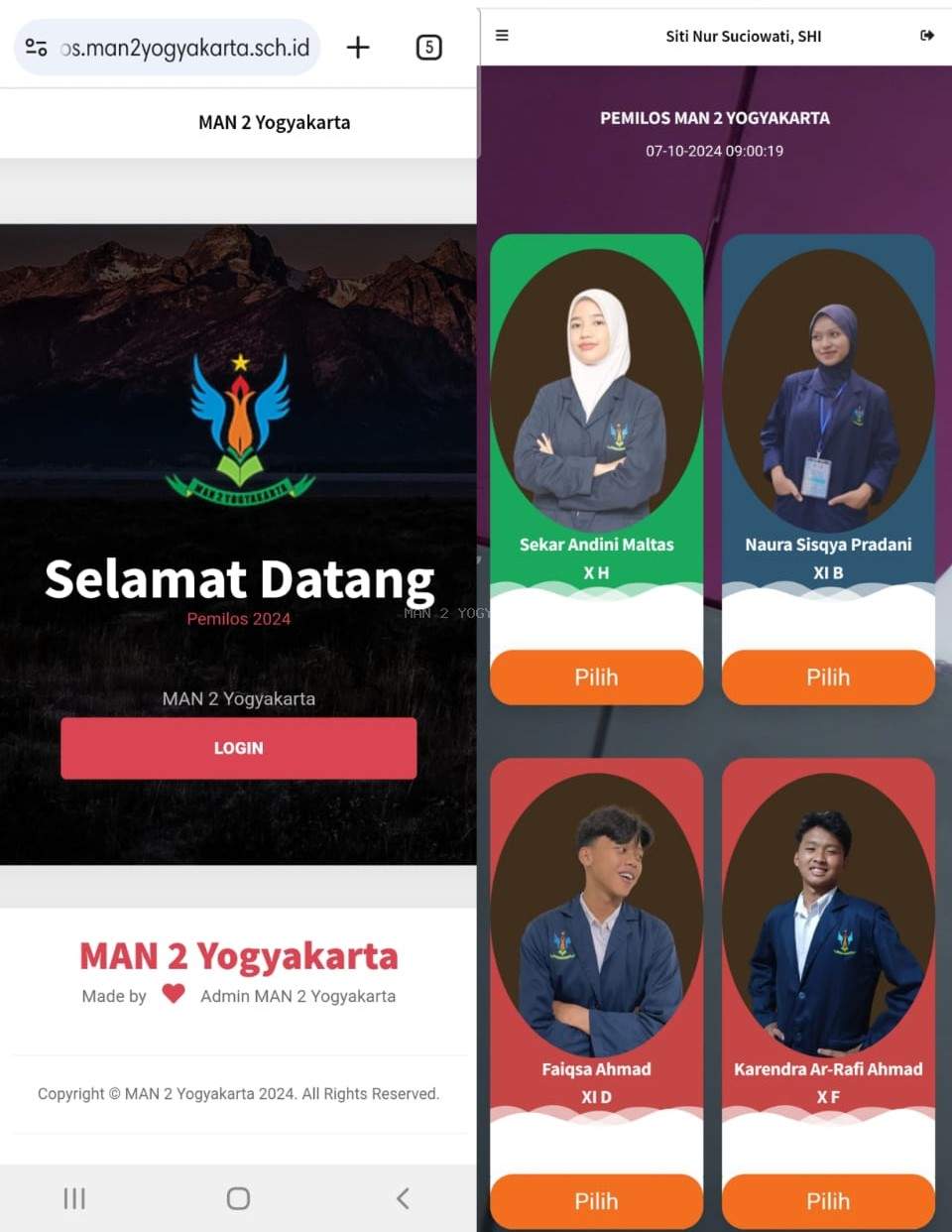 Rayakan Demokrasi, MAN 2 Yogyakarta Gelar Pemilos Tahun 2024 dengan Meriah