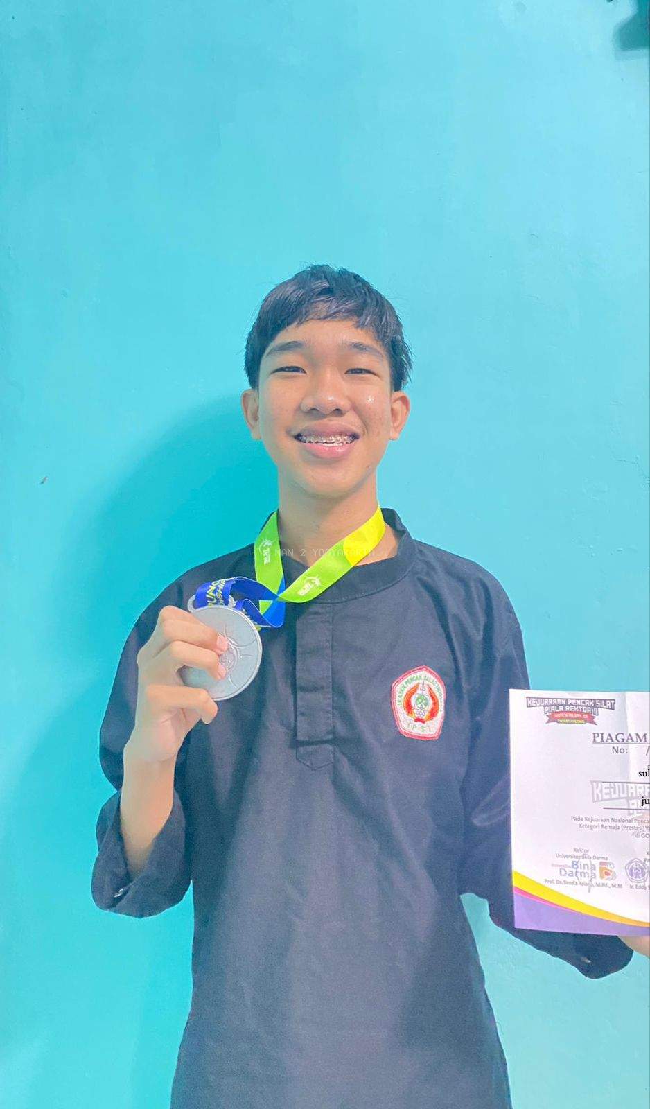 Sultan Sandi Al Fayyad, Siswa MAN 2 Yogyakarta, Sabet Medali Perak di Kejuaraan Pencak Silat  Piala Rektor Universitas Bina Darma 2025