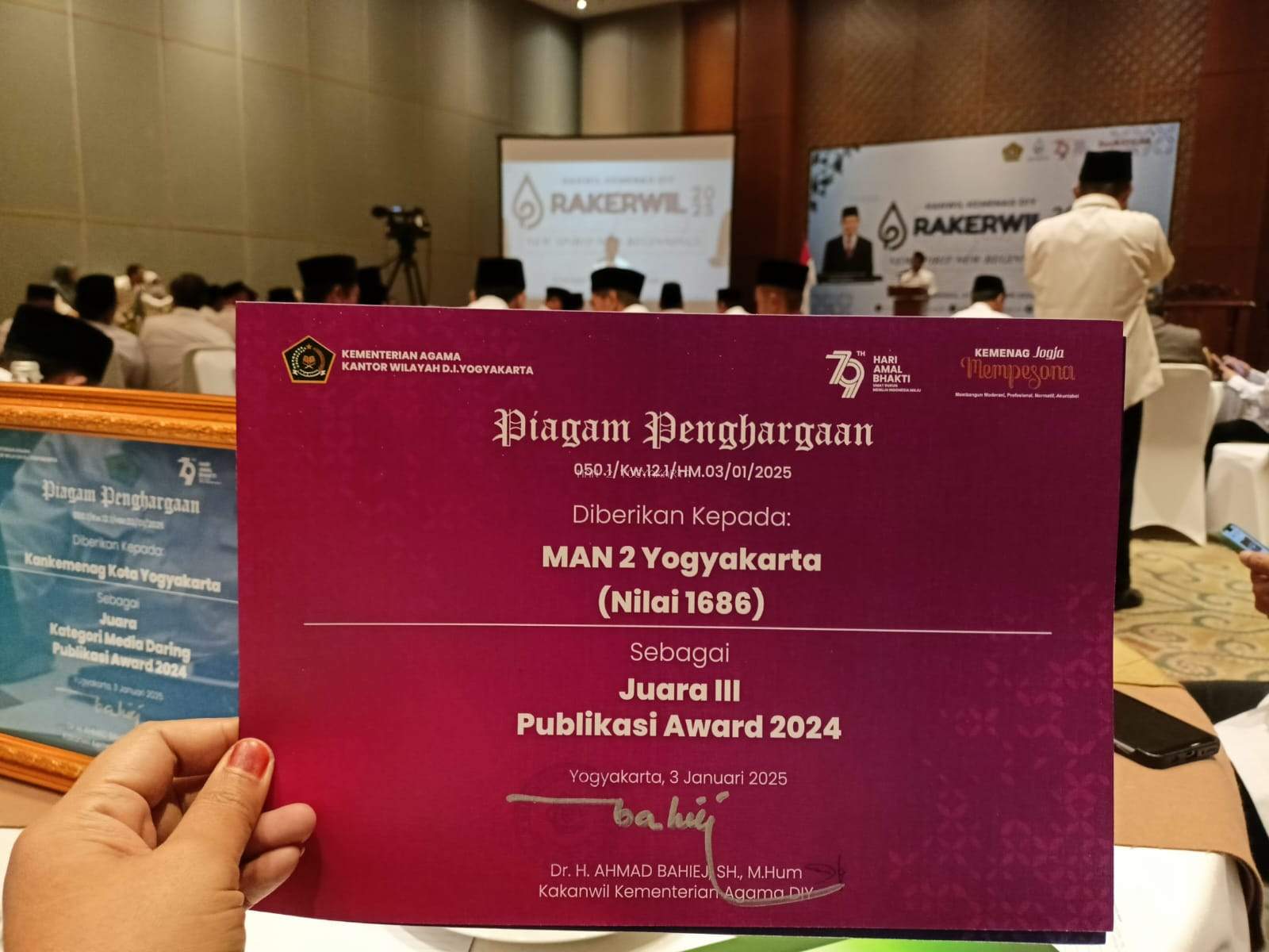 Torehkan Prestasi, MAN 2 Yogyakarta Menjadi Juara 3 Publikasi Award 2024 Tingkat Provinsi