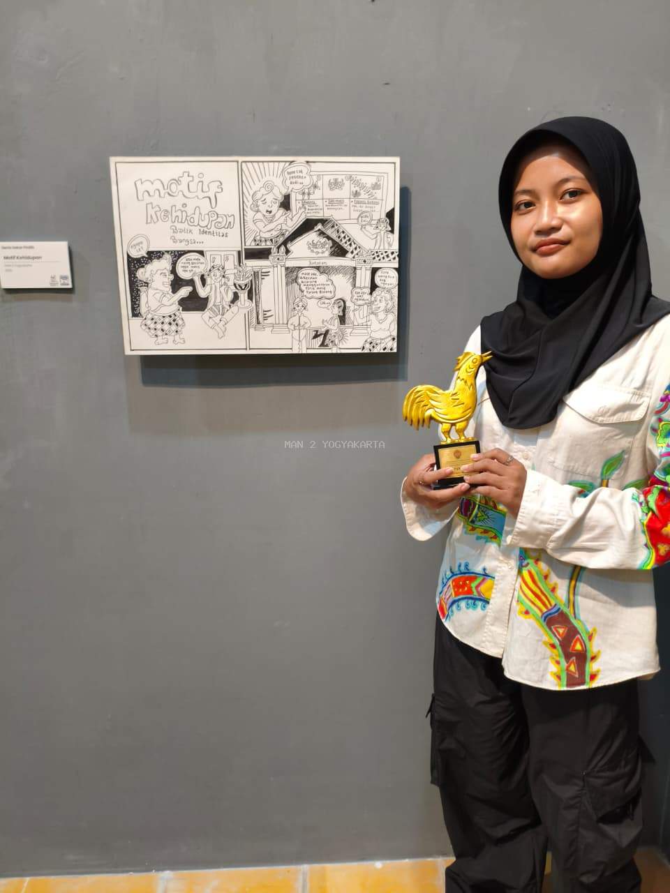 Murid MAN 2 Yogyakarta, Genis Sekar Pinilih Raih Penghargaan Komik Kulduruyug Dinas Kebudayaan DIY