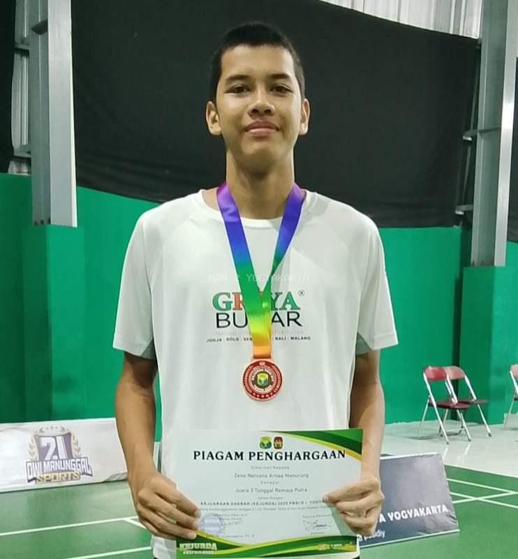 Zeno Nelvano Arnas M Raih Juara 3 Kejurda DIY 2025, Harumkan Nama MAN 2 Yogyakarta