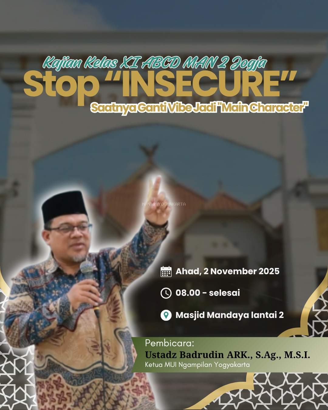 Stop Insecure! Murid Kelas XI MAN 2 Yogyakarta Ikuti Kajian dengan Penuh Keakraban