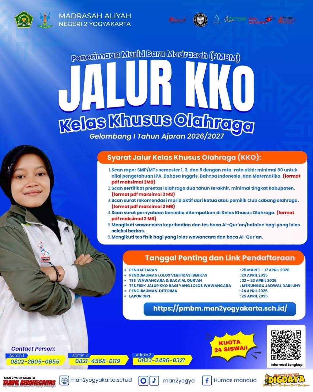 Dibuka 25 Maret, Jalur KKO MAN 2 Yogyakarta Cetak Atlet Berprestasi hingga Internasional