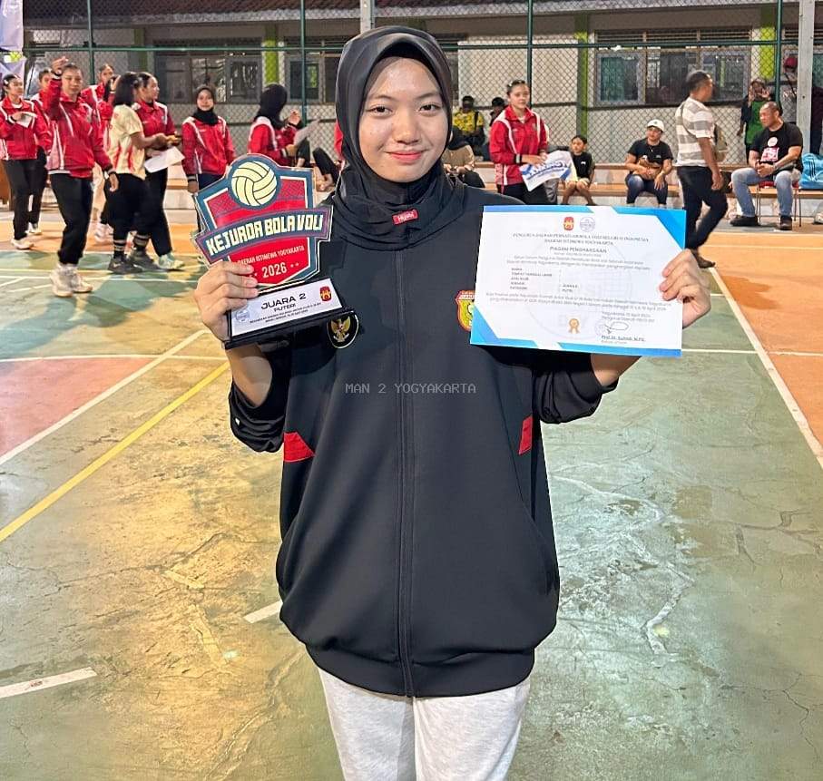 Sinergi madrasah dan Club: Carrisa Dian Ayu, Atlet MAN 2 Yogyakarta Sabet Juara 2 Kejurda Voli DIY
