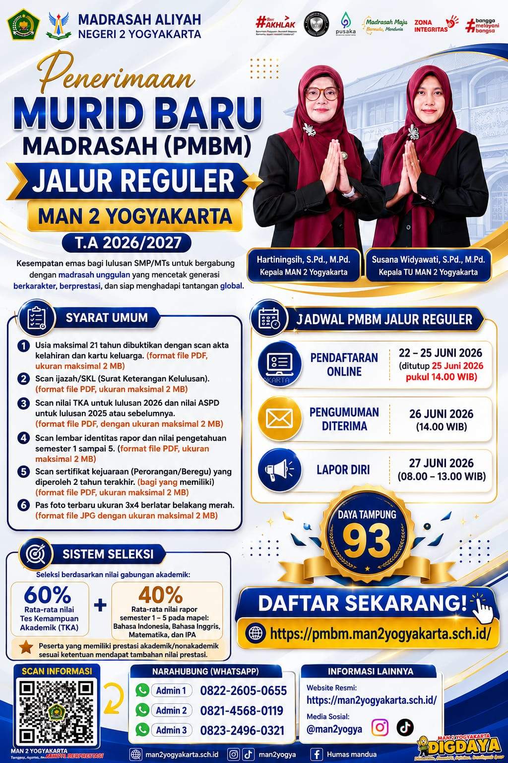 Hari Ketiga PMBM Jalur Reguler MAN 2 Yogyakarta, Antusiasme Pendaftar Terus Meningkat