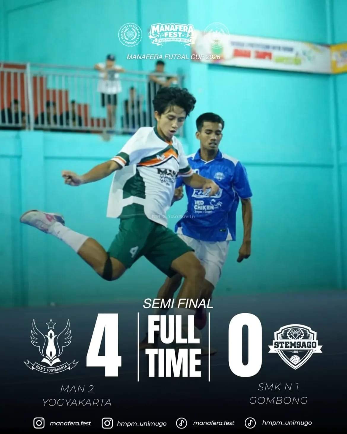 MAN 2 Yogyakarta Bersinar Lewat Aksi Tim Futsal di Manafera Fest Nasional