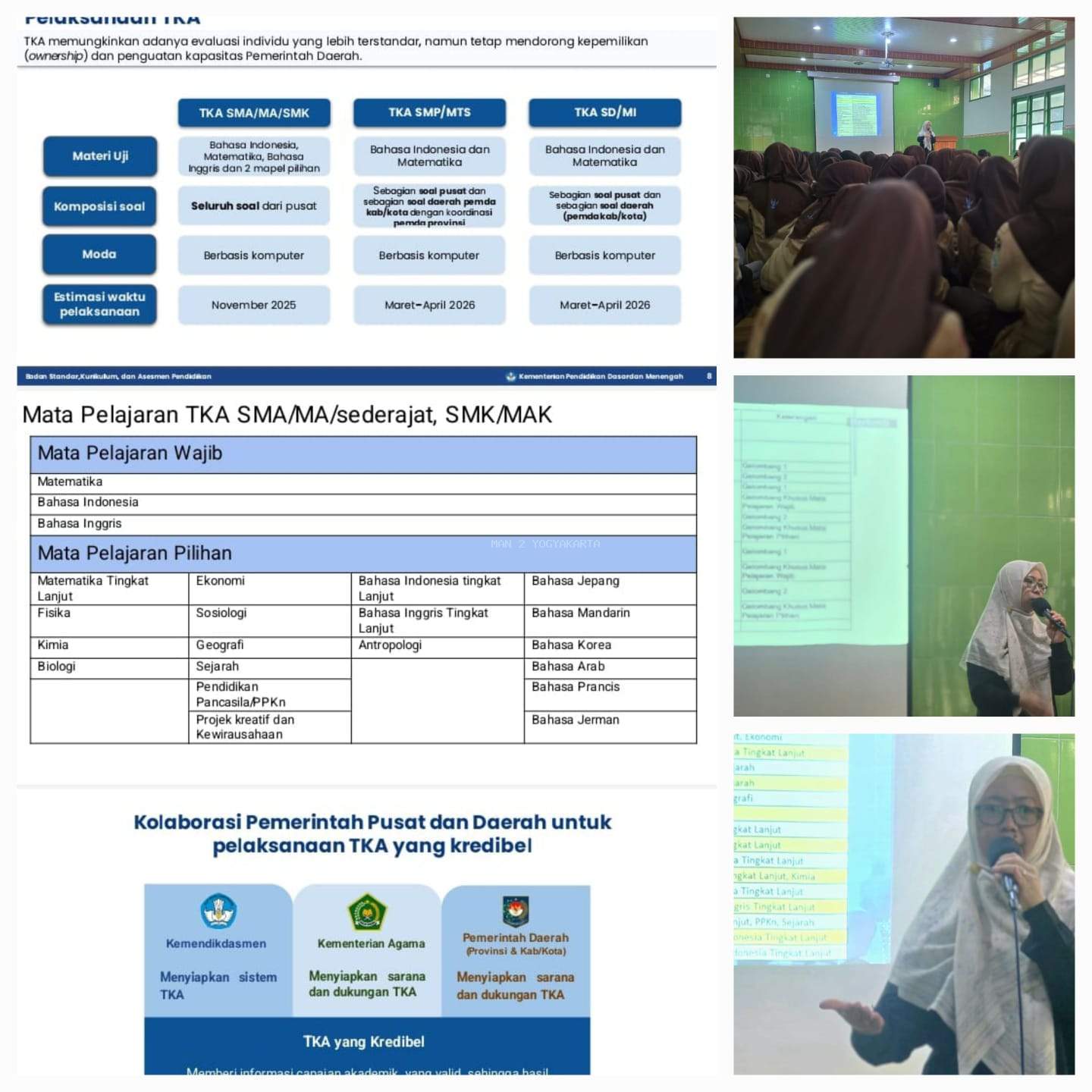 Siap Raih Hasil Istimewa, Kelas XII MAN 2 Yogyakarta Ikuti Sosialisasi TKA dan Strategi Peminatan