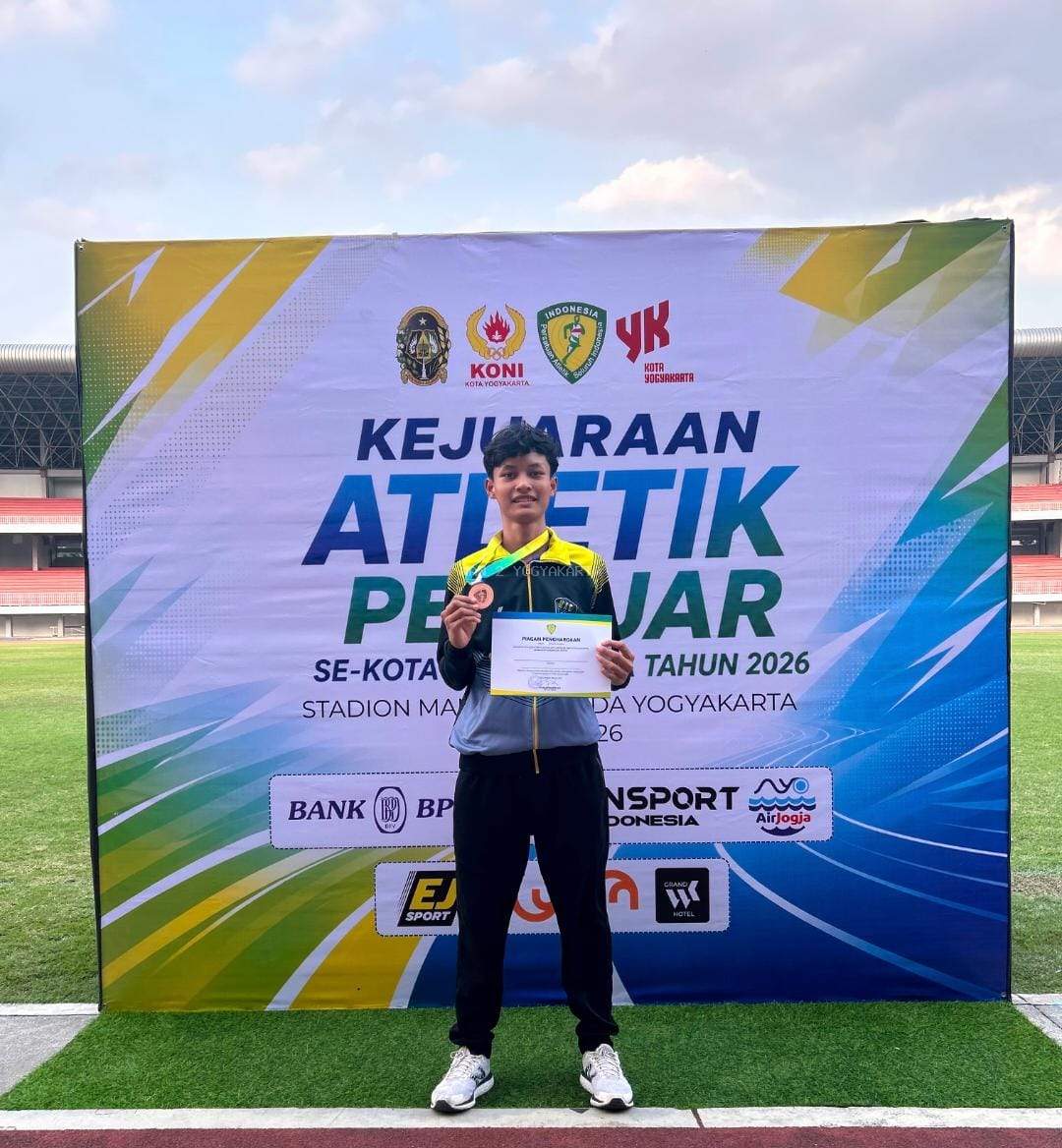 Muhammad Wildan Herdian Wibawa Raih Juara 3 Tolak Peluru di Kejuaraan Atletik Pelajar Kota Yogyakarta 2026