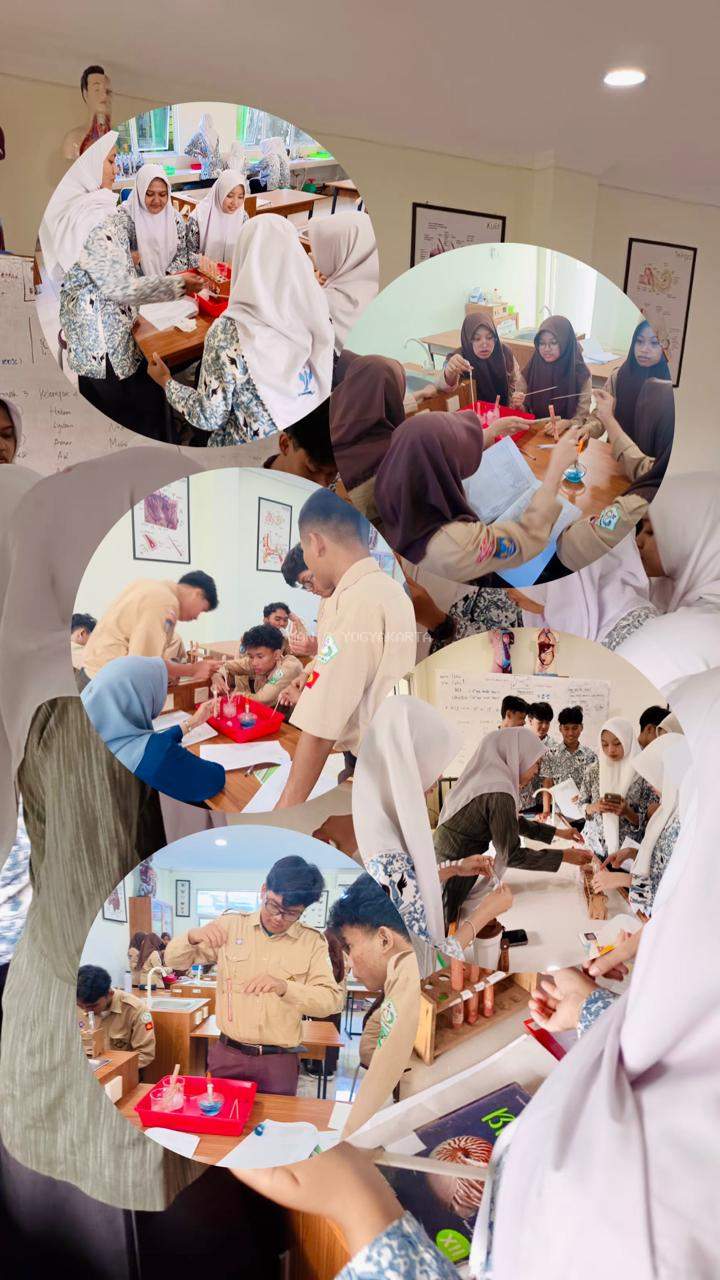Aksi Nyata Kurikulum Berbasis Cinta: Murid Kelas 12 MAN 2 Yogyakarta Membuktikan Proses Enzim Katalase Melalui Praktikum Laboratorium