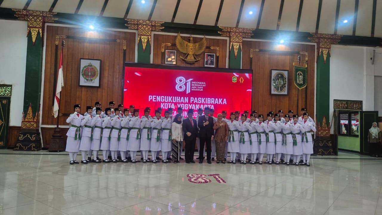 Naysila Jihan Setiawan Dikukuhkan sebagai Paskibraka Kota Yogyakarta, Harumkan Nama MAN 2 Yogyakarta